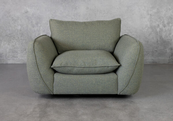 Archie Green A370 Fabric Swivel Chair - Front