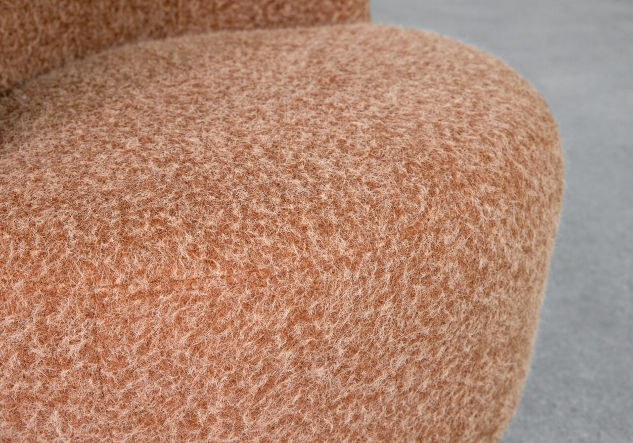 Coco 725 Rust Fabric Accent Chair - Details