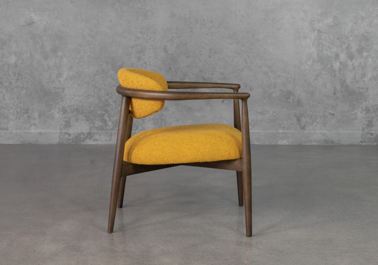 Elodie Mustard P294 Accent Chair - Side