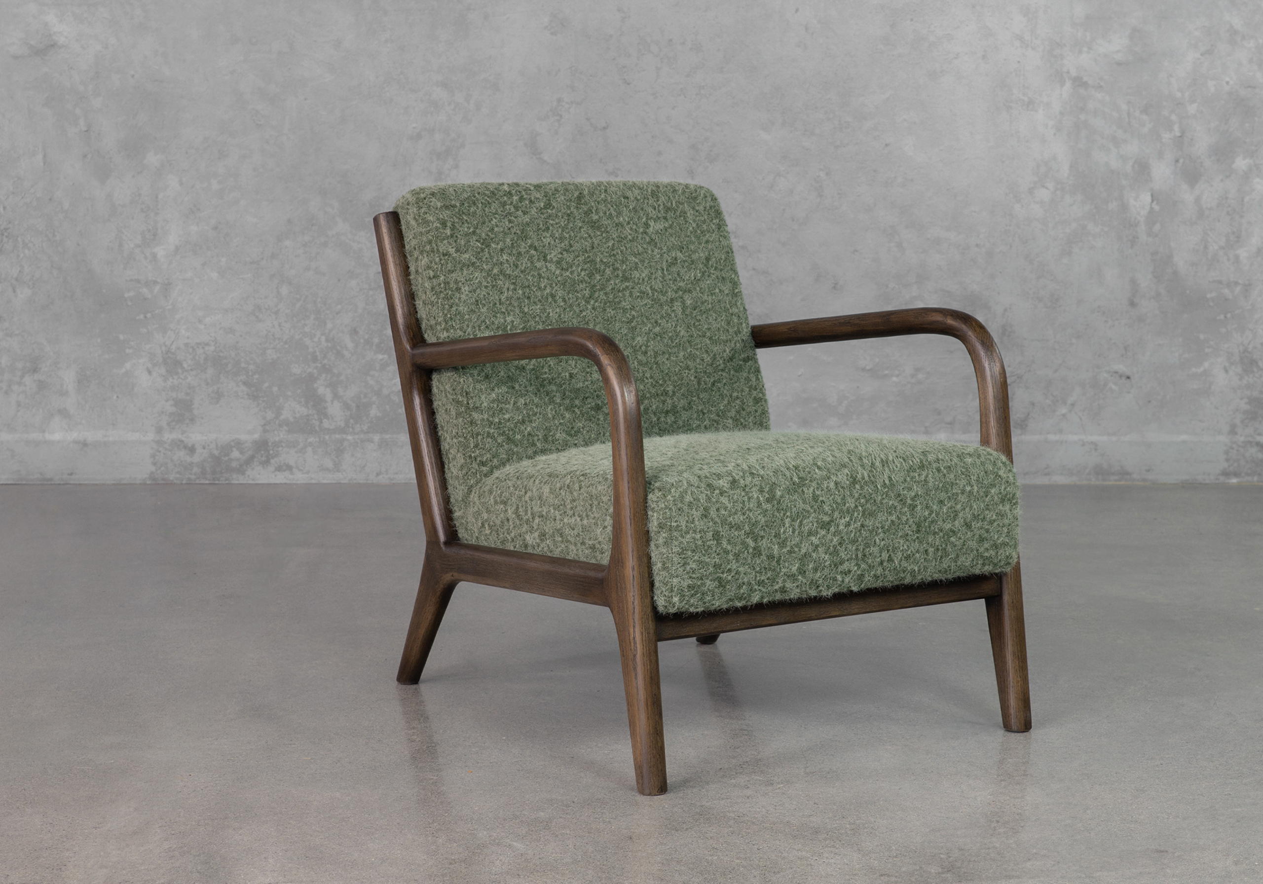 Esme Green A408 Fabric Accent Chair - Angle