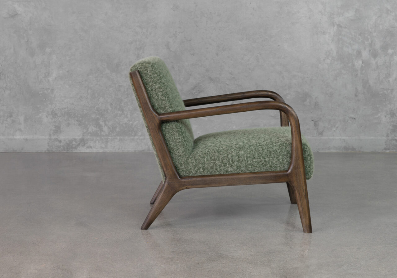 Esme Green A408 Fabric Accent Chair - Side