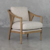 Fleur Cream P760 Fabric Accent Chair - Angle