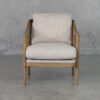 Fleur Cream P760 Fabric Accent Chair - Front