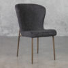 Glam Black Boucle Fabric High Dining Chair - Angle