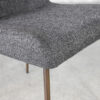 Glam Black Boucle Fabric High Dining Chair - Details