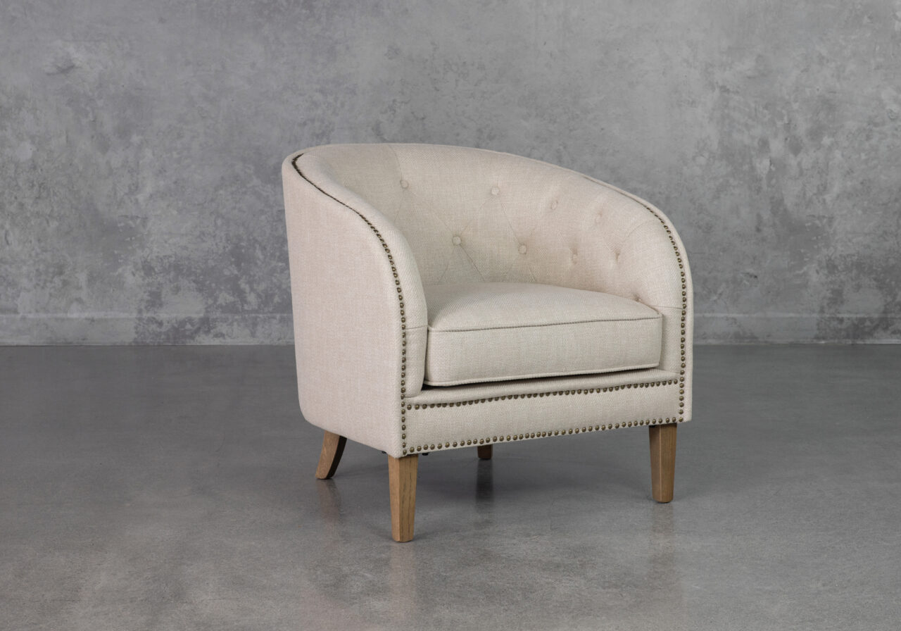 Haydee Cream P762 Accent Chair - Angle