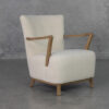 Hilda Cream P290 Fabric Accent Chair - Angle