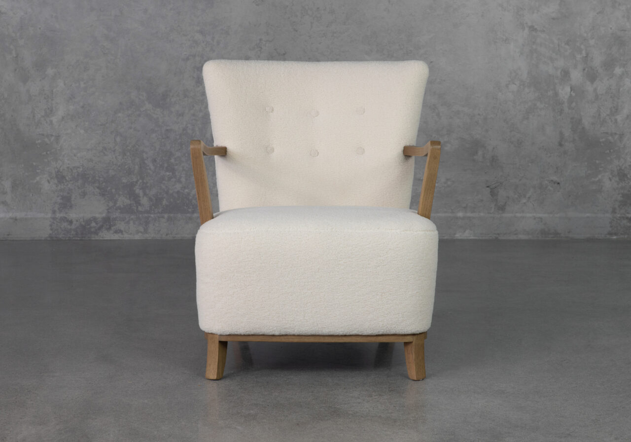 Hilda Cream P290 Fabric Accent Chair - Front