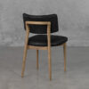 Miston Black P384 Leather Dining Chair - Back