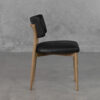 Miston Black P384 Leather Dining Chair - Side