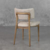 Miston Taupe P382 Leather Dining Chair - Back