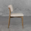 Miston Taupe P382 Leather Dining Chair - Side