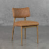 Miston Copper P383 Leather Dining Chair - Angle