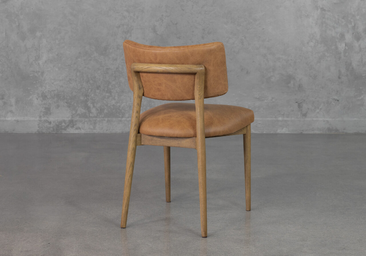 Miston Copper P383 Leather Dining Chair - Back