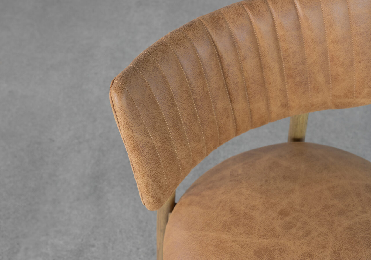 Miston Copper P383 Leather Dining Chair - Details