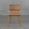 Miston Copper P383 Leather Dining Chair - Front