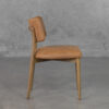 Miston Copper P383 Leather Dining Chair - Side