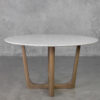 Murcia Round Marble Dining Table - Angle