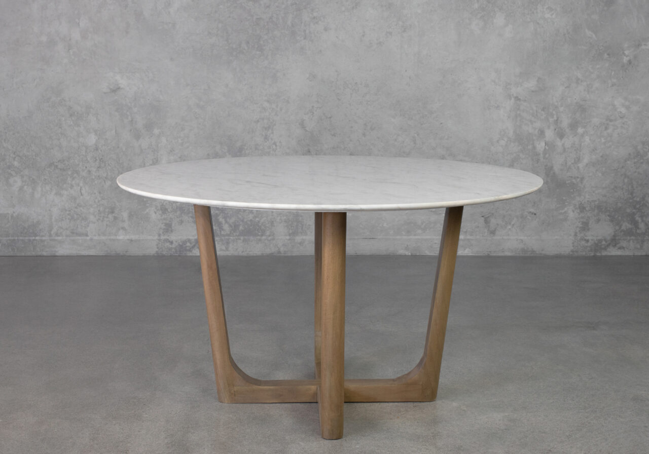 Murcia Round Marble Dining Table - Angle