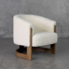 Soco Cream P295 Fabric Accent Chair - Angle