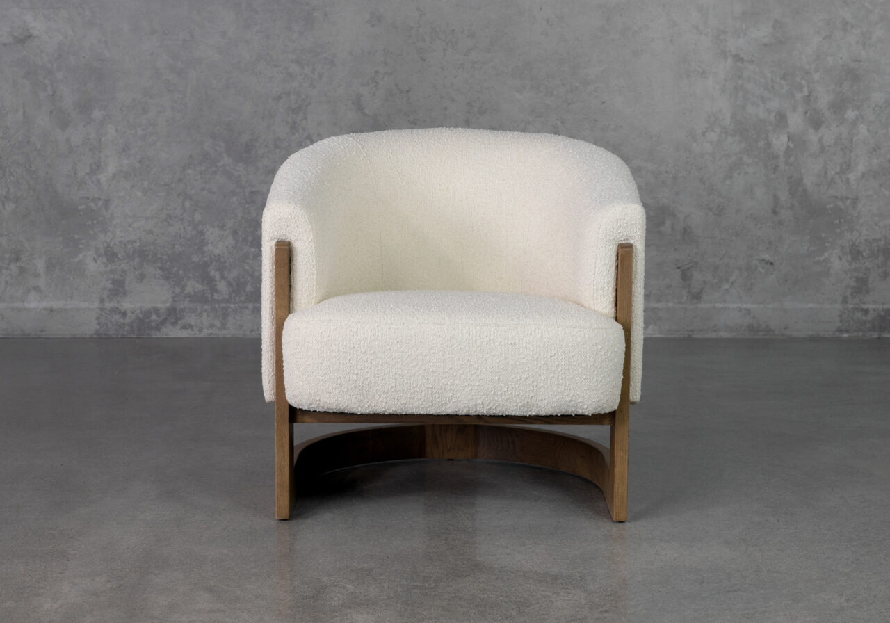 Soco Cream P295 Fabric Accent Chair - Front