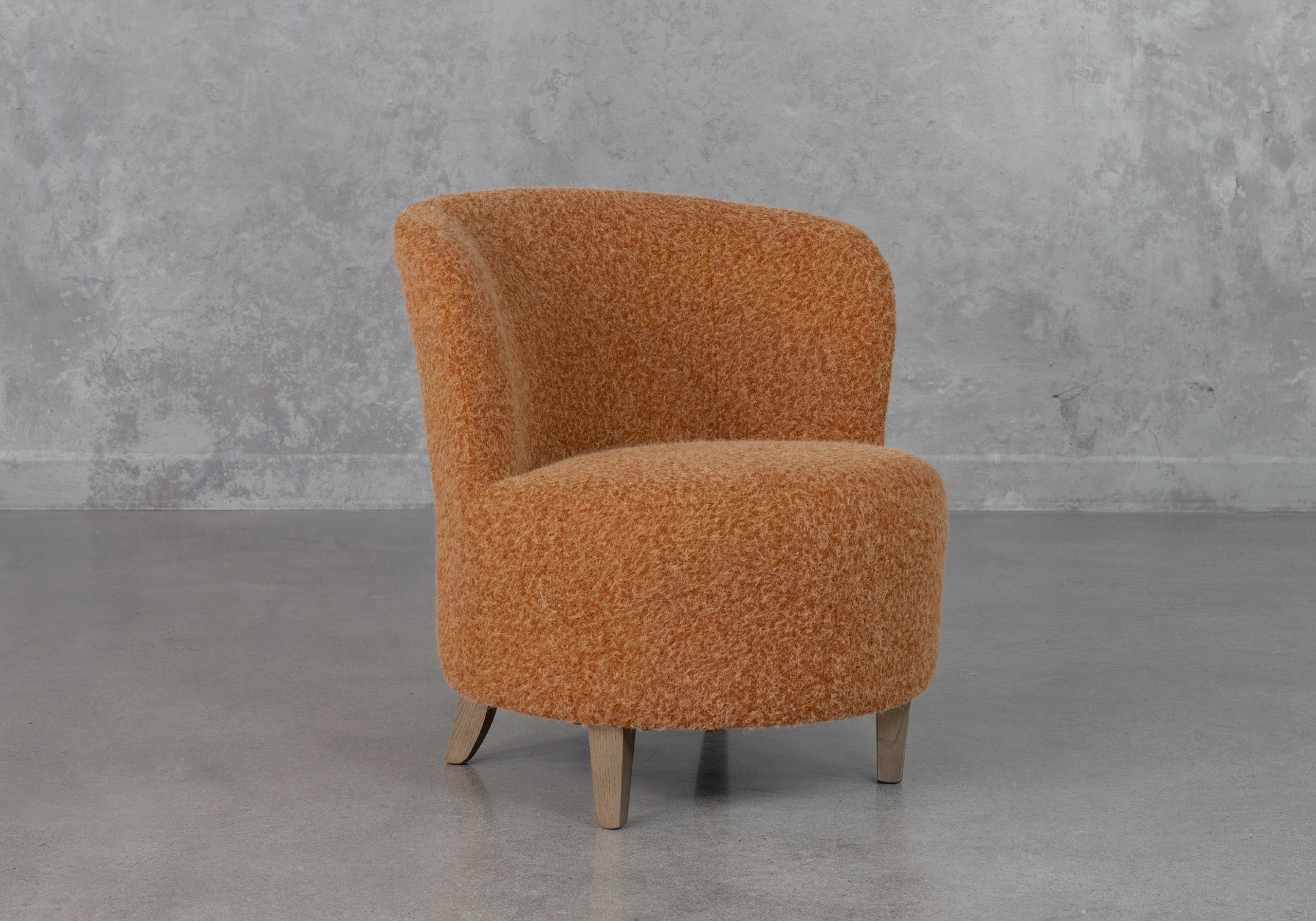 Coco 725 Rust Fabric Accent Chair - Angle