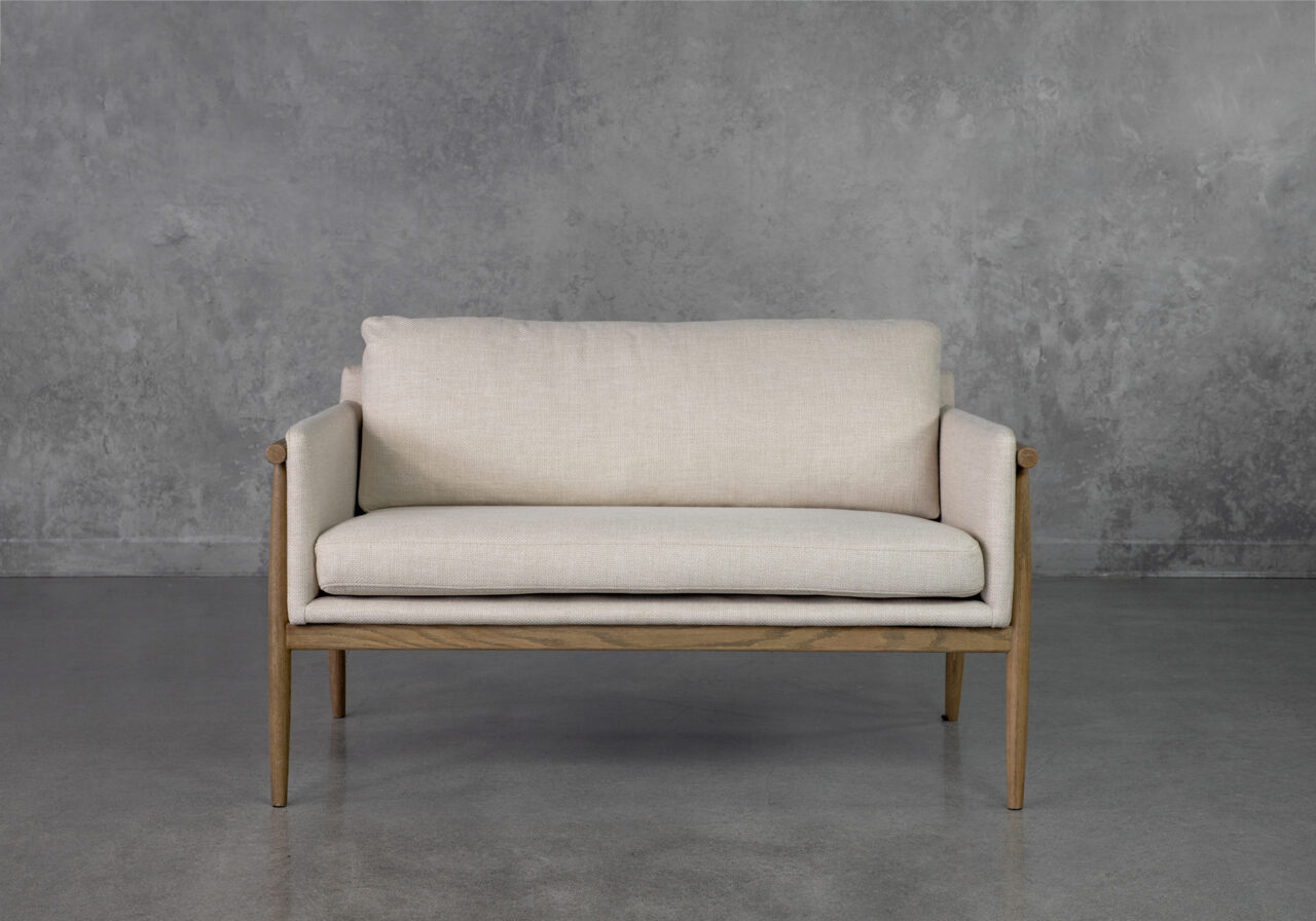 Cresent Wood Base Cream P762 Upholstered Sofa - Front