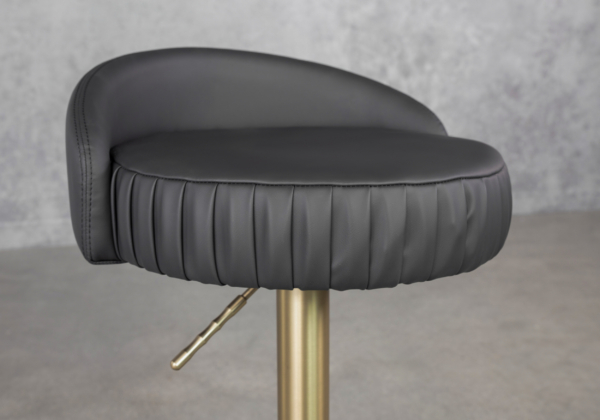 Felic Black Vinyl Stool - Details