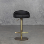 Felic Black Vinyl Stool - Front