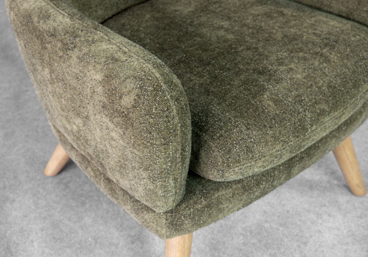 Gigi Green Fabric Accent Chair - Details