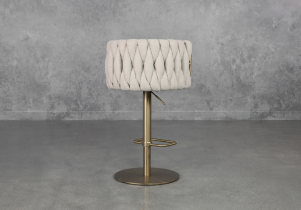 Marcel Cream Fabric Counter Stool - Back