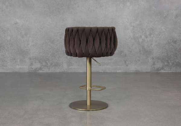 Marcel Grey Fabric Counter Stool - Back