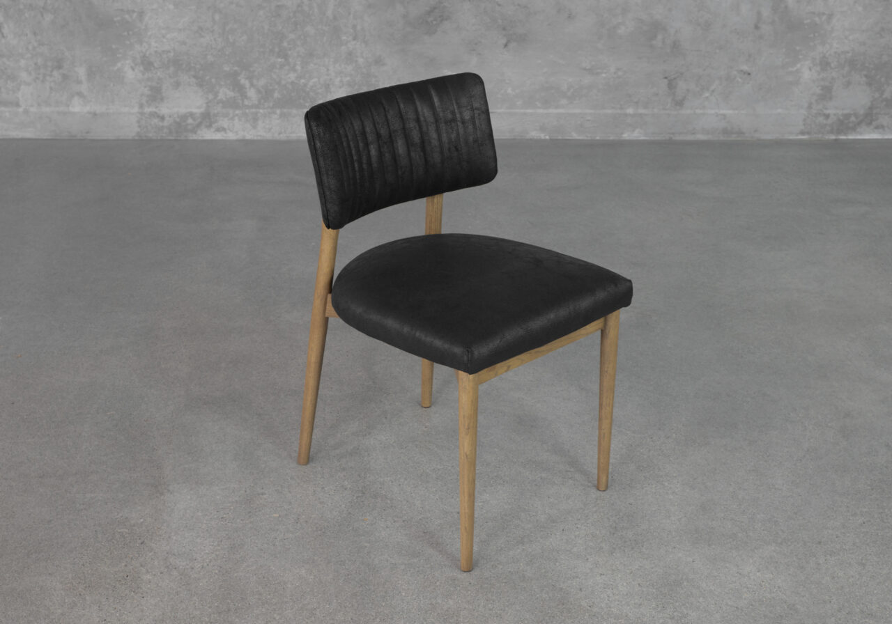 Miston Black P384 Leather Dining Chair