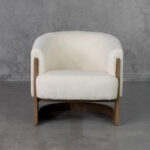 Soco Cream P295 Fabric Accent Chair - Front